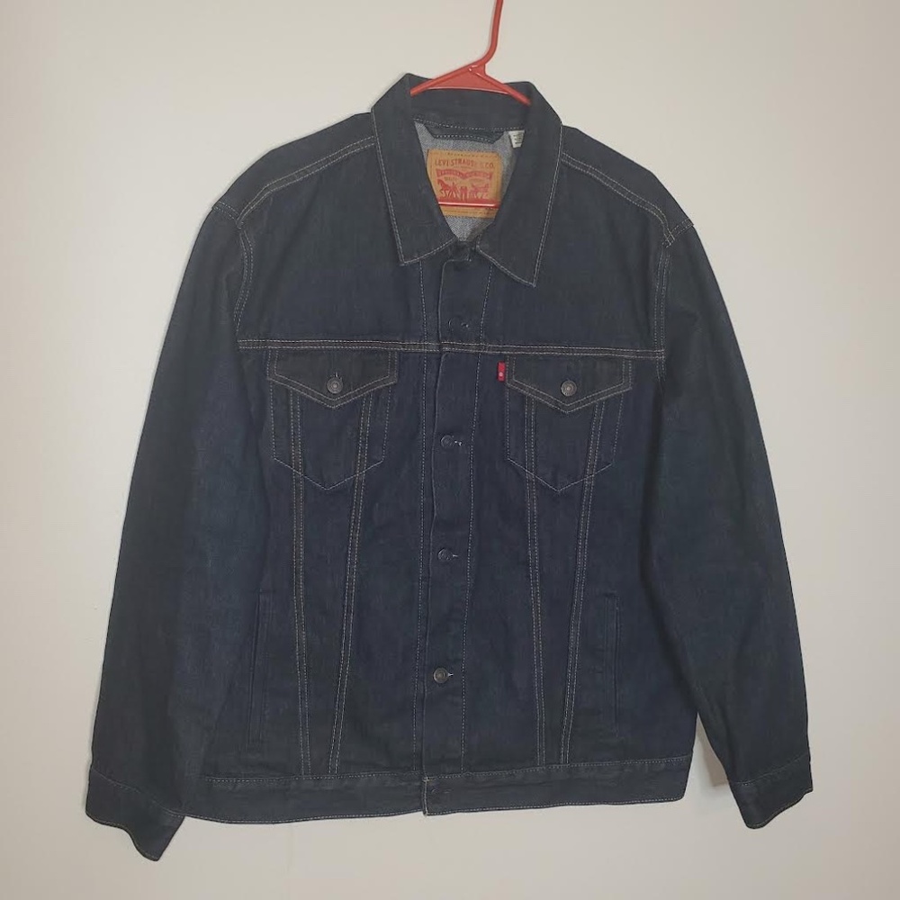 Mens Levi's Classic Denim Trucker Jacket (Red Tab) - Dark Wash (PC9 - 723340134)